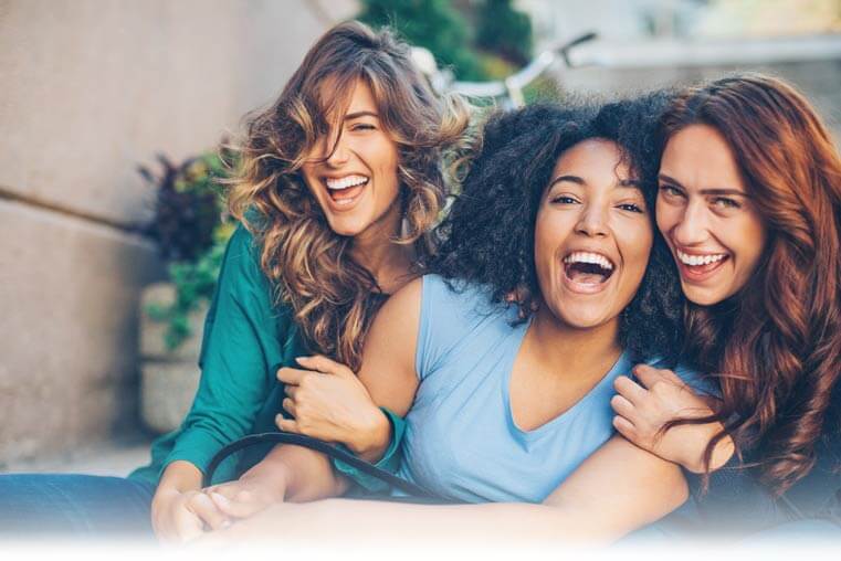 happy friends together