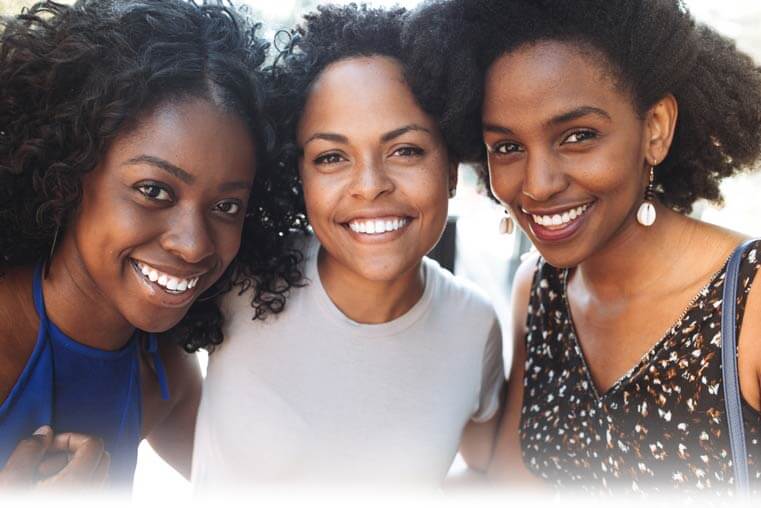 teen friends smiling